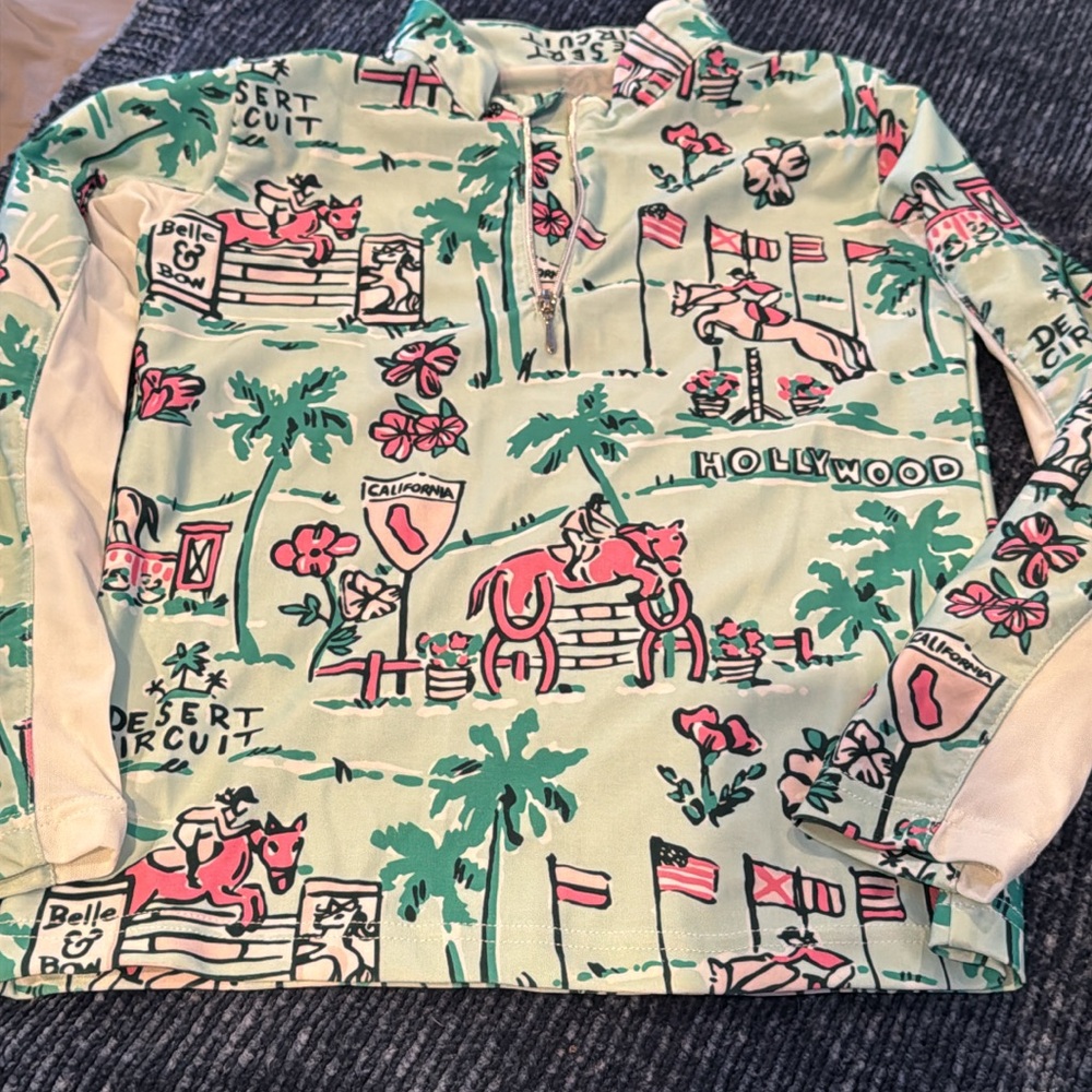 8 Belle and Bow Kids Long Sleeve riding sun shirt